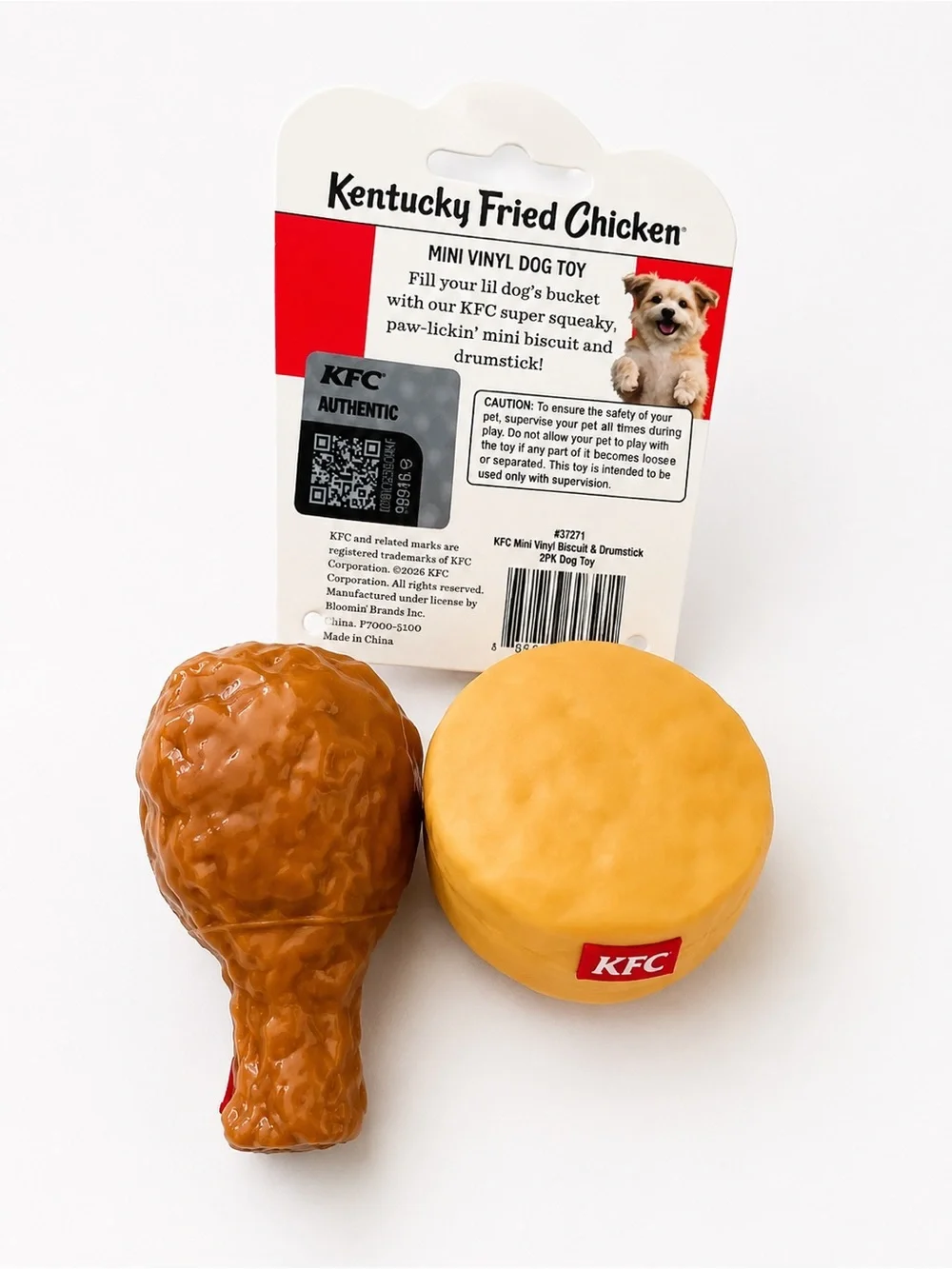 🐾 KFC Mini Vinyl Squeaky Dog Toy Bundle